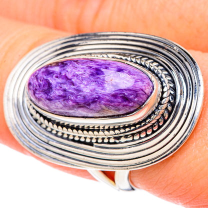 Charoite Rings handcrafted by Ana Silver Co - RING96131