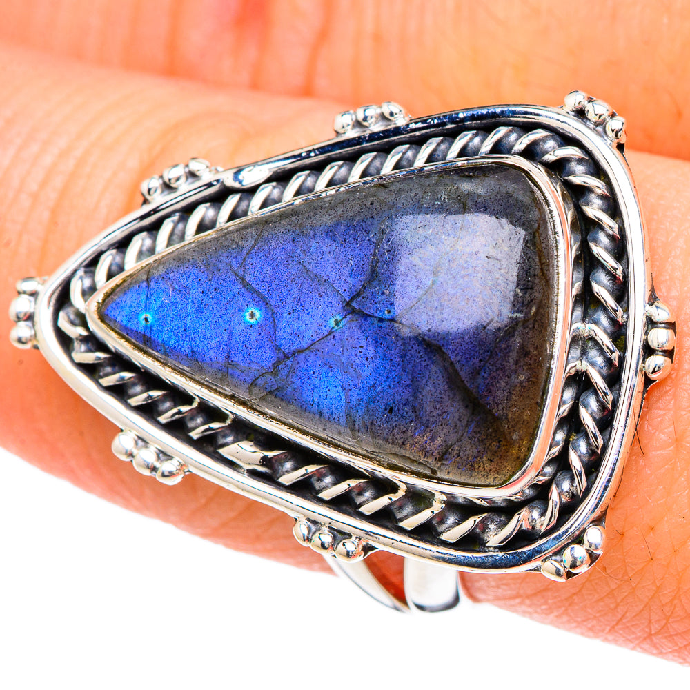 Labradorite Rings handcrafted by Ana Silver Co - RING96142