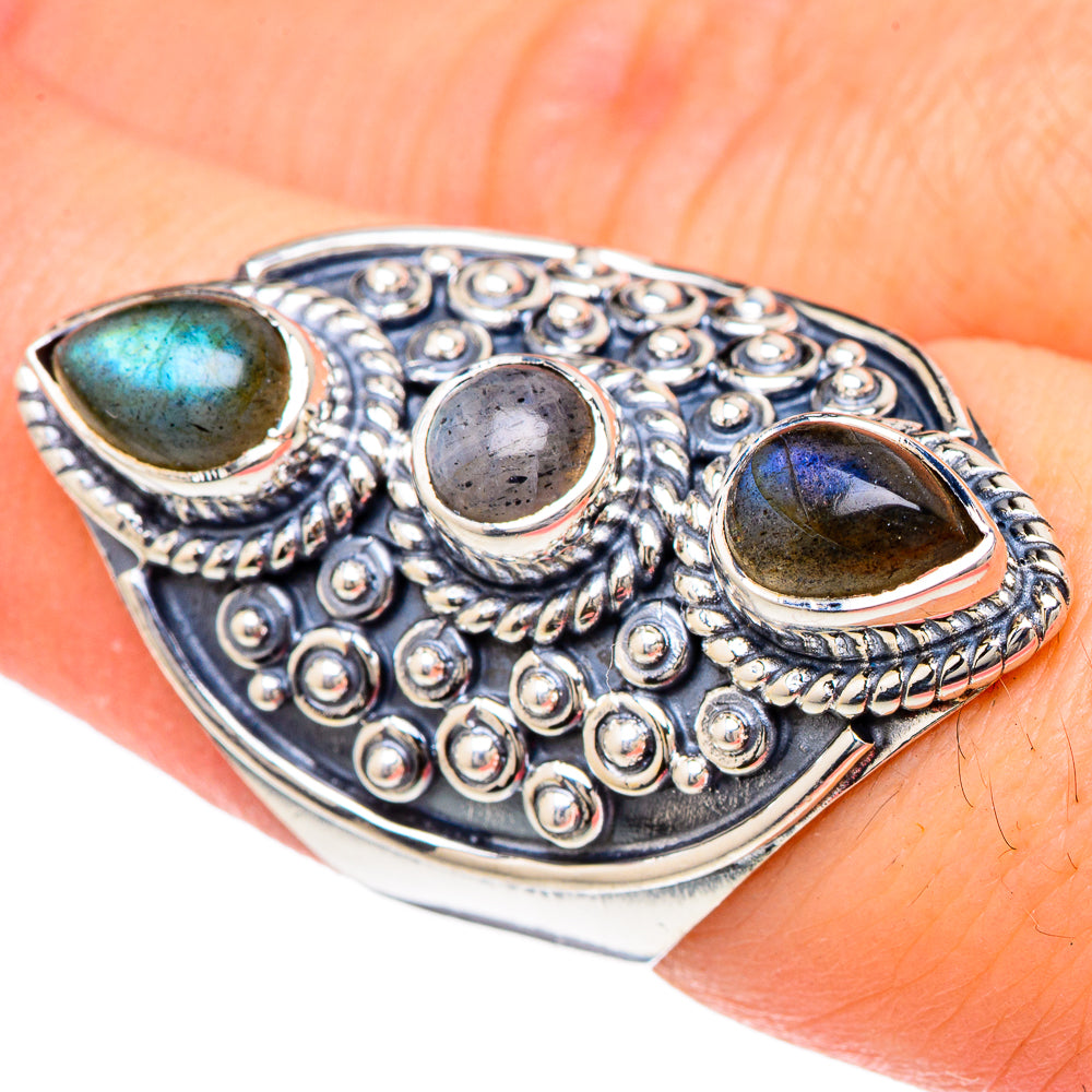Labradorite Rings handcrafted by Ana Silver Co - RING96144