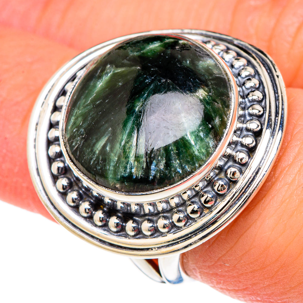 Seraphinite Rings handcrafted by Ana Silver Co - RING96145