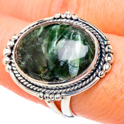Seraphinite Rings handcrafted by Ana Silver Co - RING96153