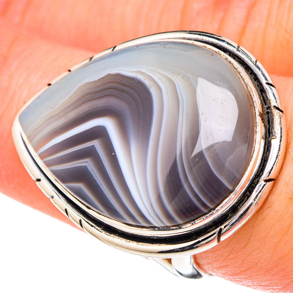 Botswana Agate Rings handcrafted by Ana Silver Co - RING96161
