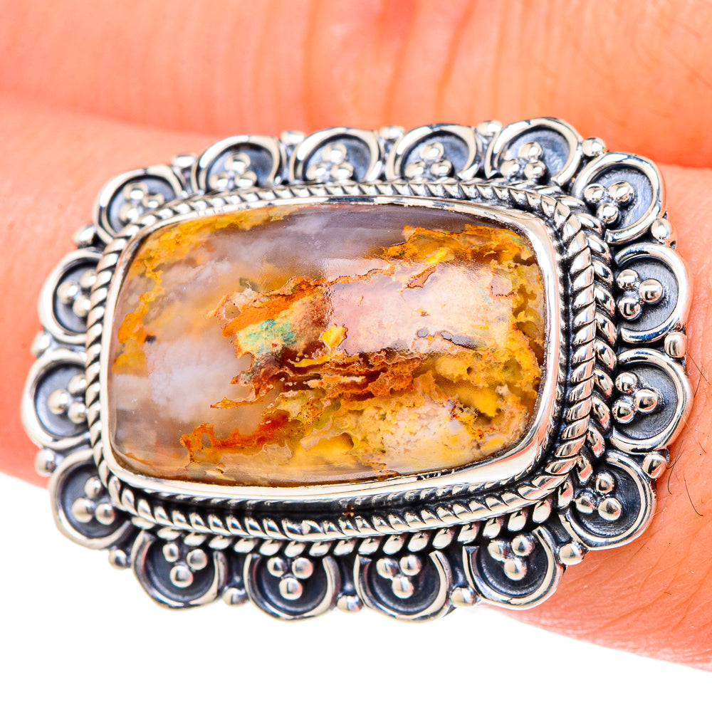 Plume Agate Rings handcrafted by Ana Silver Co - RING96166
