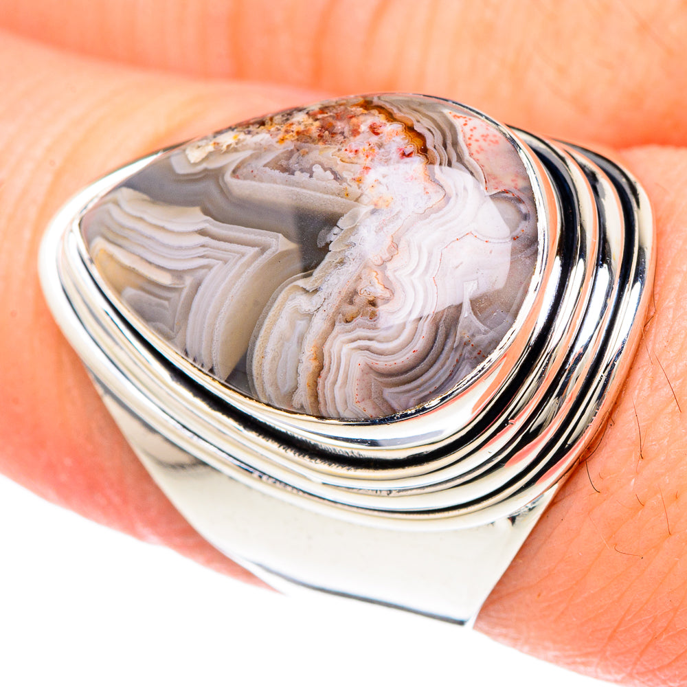Laguna Lace Agate Rings handcrafted by Ana Silver Co - RING96170