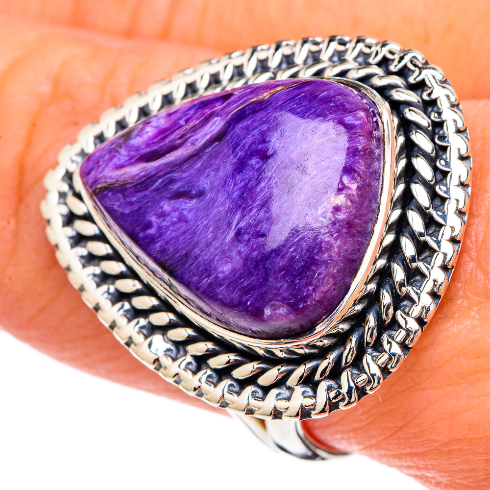Charoite Rings handcrafted by Ana Silver Co - RING96174