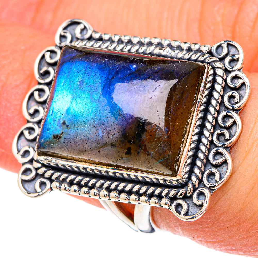 Labradorite Rings handcrafted by Ana Silver Co - RING96183