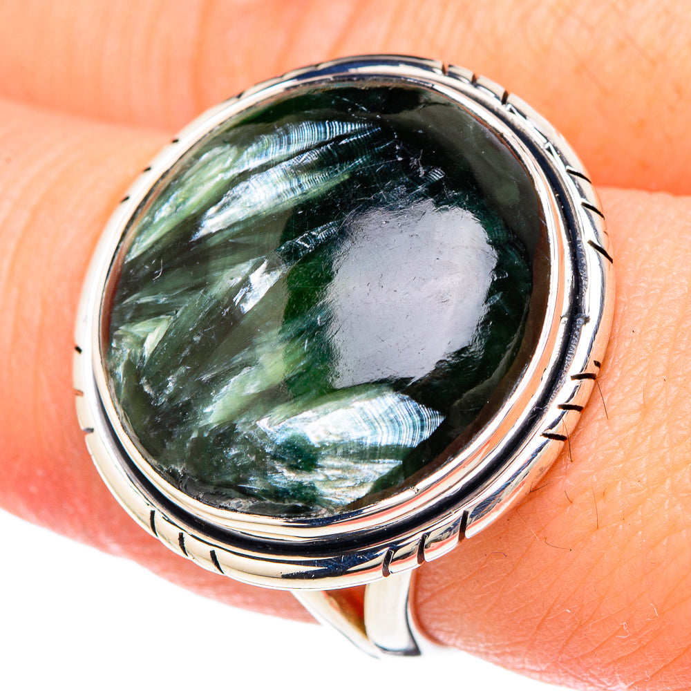 Seraphinite Rings handcrafted by Ana Silver Co - RING96187