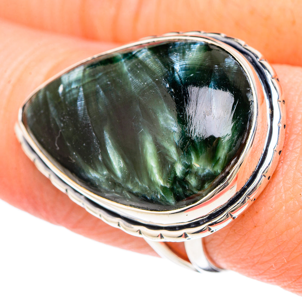 Seraphinite Rings handcrafted by Ana Silver Co - RING96188