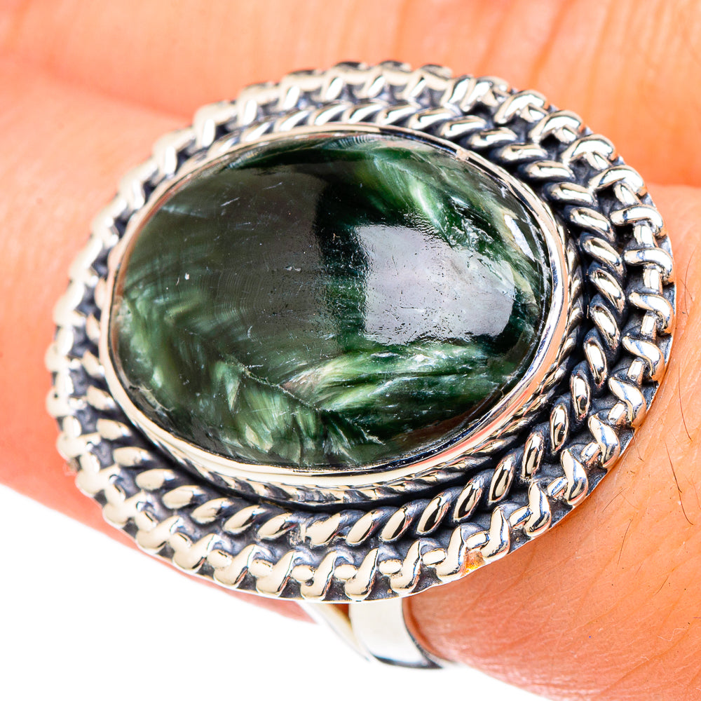 Seraphinite Rings handcrafted by Ana Silver Co - RING96193