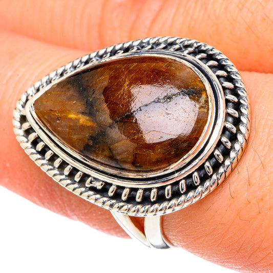 Chiastolite Rings handcrafted by Ana Silver Co - RING96197