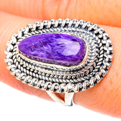 Charoite Rings handcrafted by Ana Silver Co - RING96203