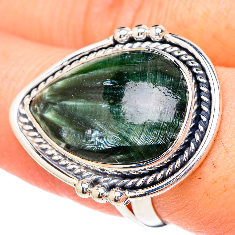 Seraphinite Rings handcrafted by Ana Silver Co - RING96215