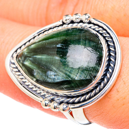 Seraphinite Rings handcrafted by Ana Silver Co - RING96215