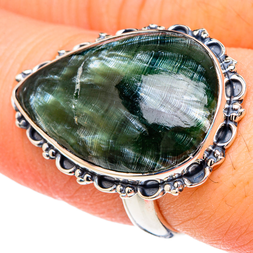 Seraphinite Rings handcrafted by Ana Silver Co - RING96217