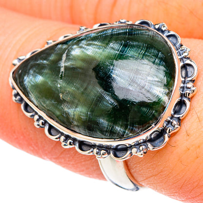 Seraphinite Rings handcrafted by Ana Silver Co - RING96217