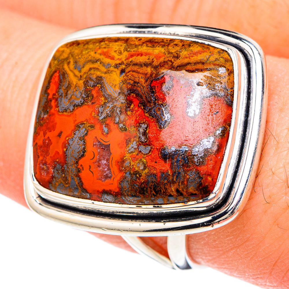 Morocco Agate Rings handcrafted by Ana Silver Co - RING96226