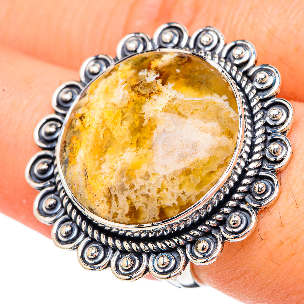 Plume Agate Rings handcrafted by Ana Silver Co - RING96228