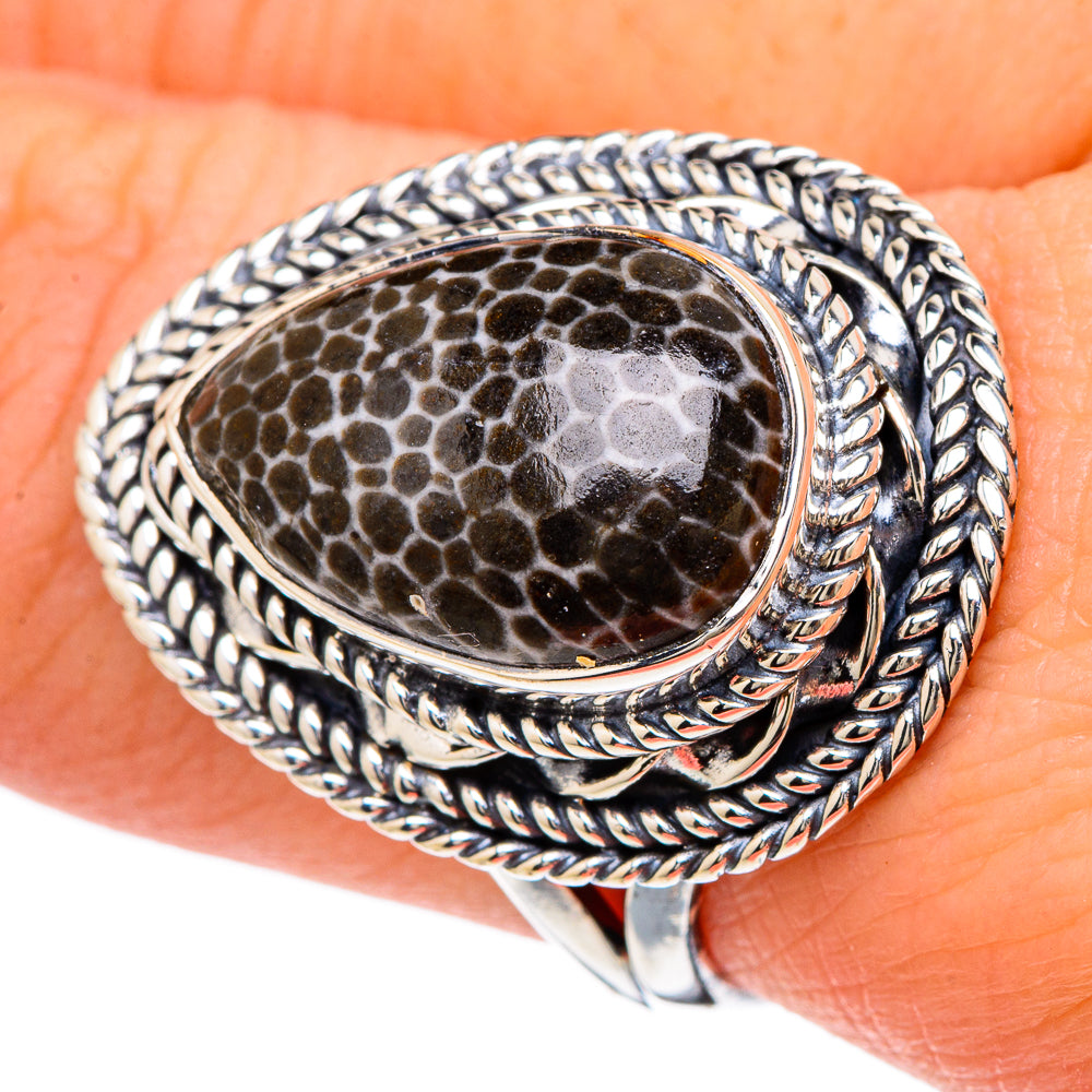 Stingray Coral Rings handcrafted by Ana Silver Co - RING96234