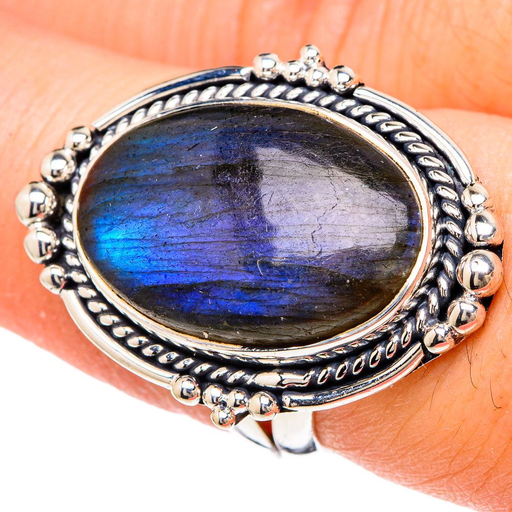 Labradorite Rings handcrafted by Ana Silver Co - RING96239