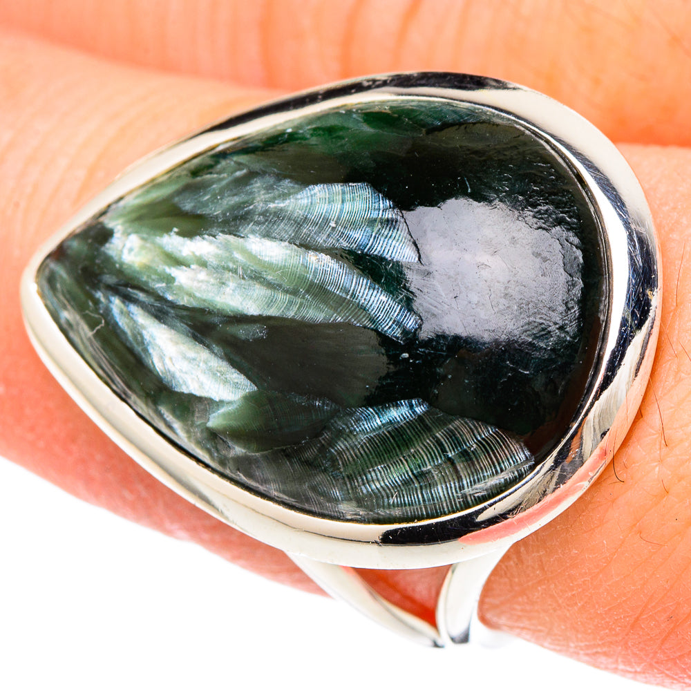 Seraphinite Rings handcrafted by Ana Silver Co - RING96243