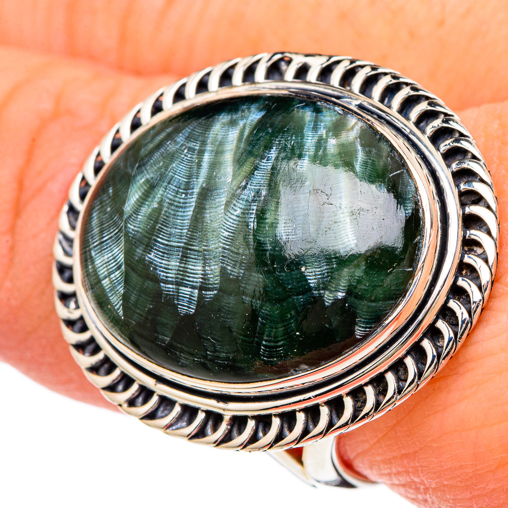 Seraphinite Rings handcrafted by Ana Silver Co - RING96245