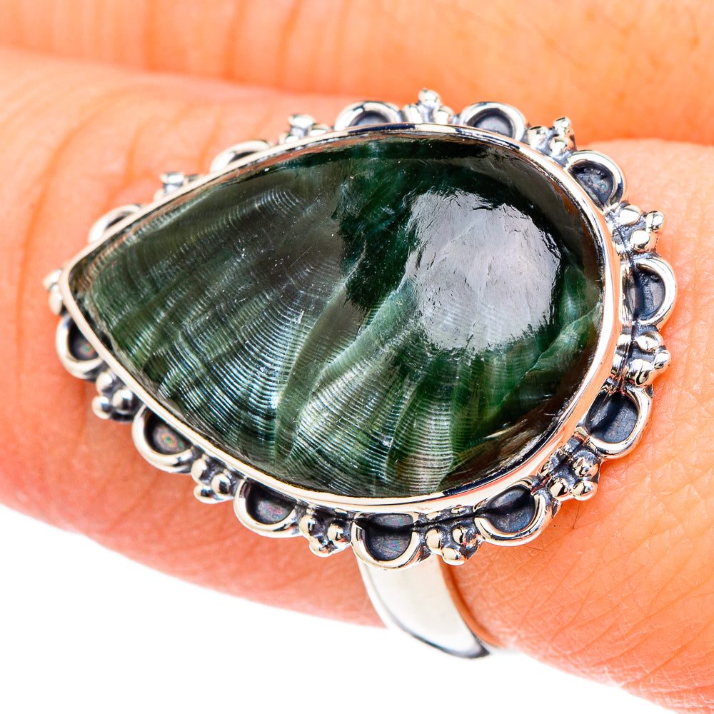 Seraphinite Rings handcrafted by Ana Silver Co - RING96246