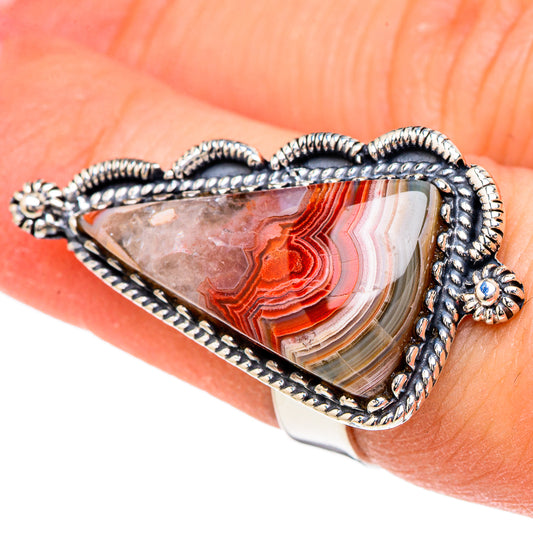 Crazy Lace Agate Rings handcrafted by Ana Silver Co - RING96251