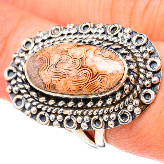 Laguna Lace Agate Rings handcrafted by Ana Silver Co - RING96253