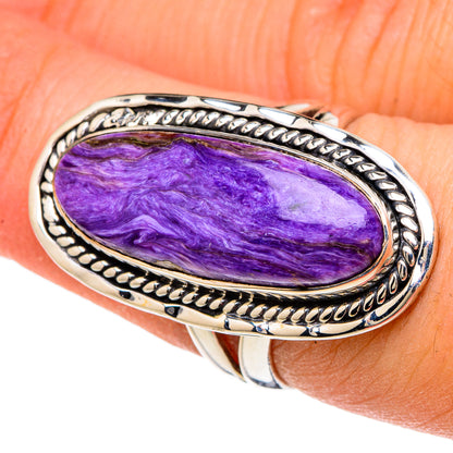 Charoite Rings handcrafted by Ana Silver Co - RING96255