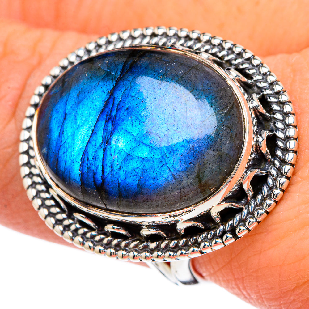 Labradorite Rings handcrafted by Ana Silver Co - RING96261