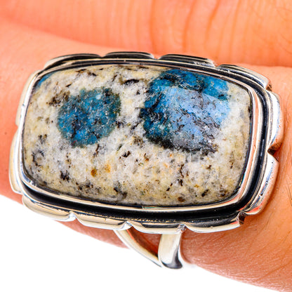 K2 Blue Azurite Rings handcrafted by Ana Silver Co - RING96262