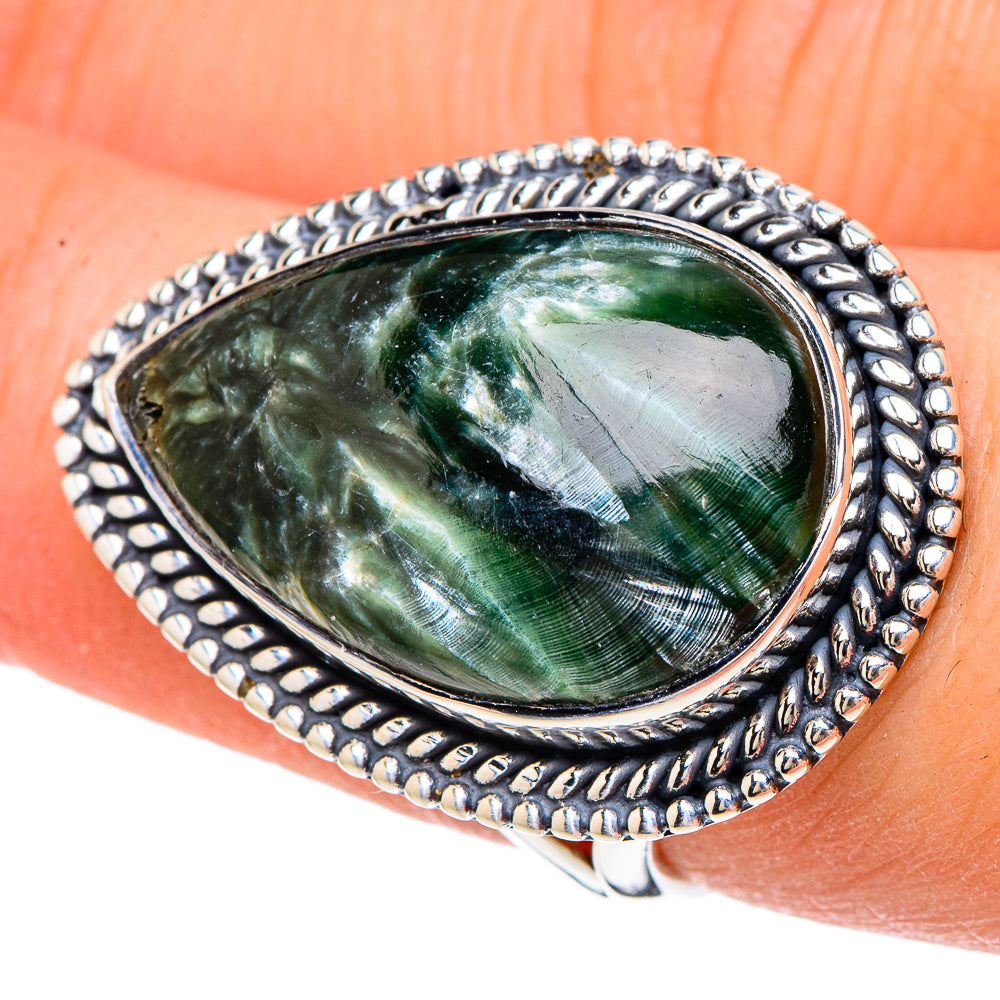 Seraphinite Rings handcrafted by Ana Silver Co - RING96263