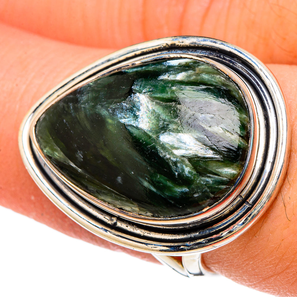 Seraphinite Rings handcrafted by Ana Silver Co - RING96266
