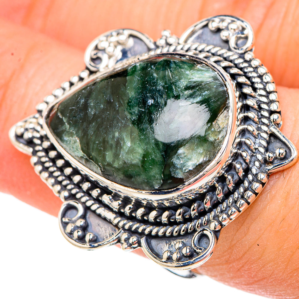 Seraphinite Rings handcrafted by Ana Silver Co - RING96267