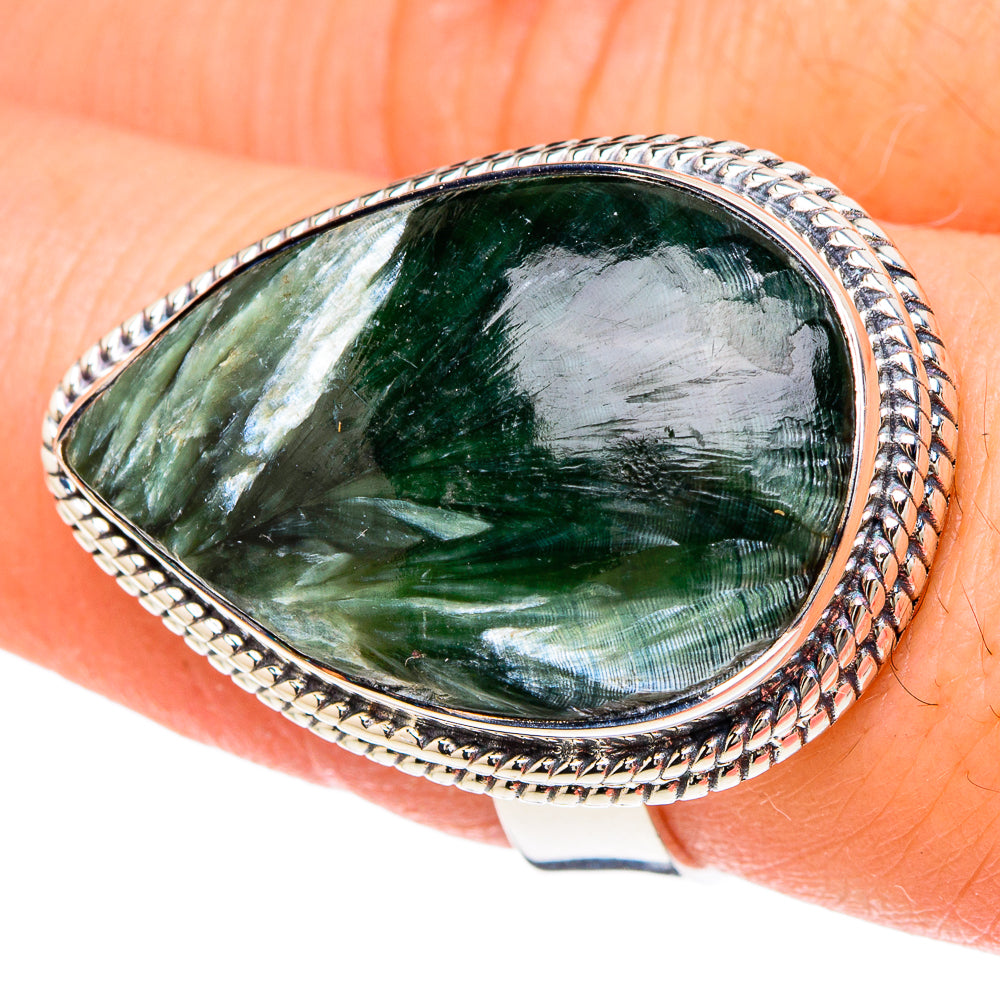 Seraphinite Rings handcrafted by Ana Silver Co - RING96277