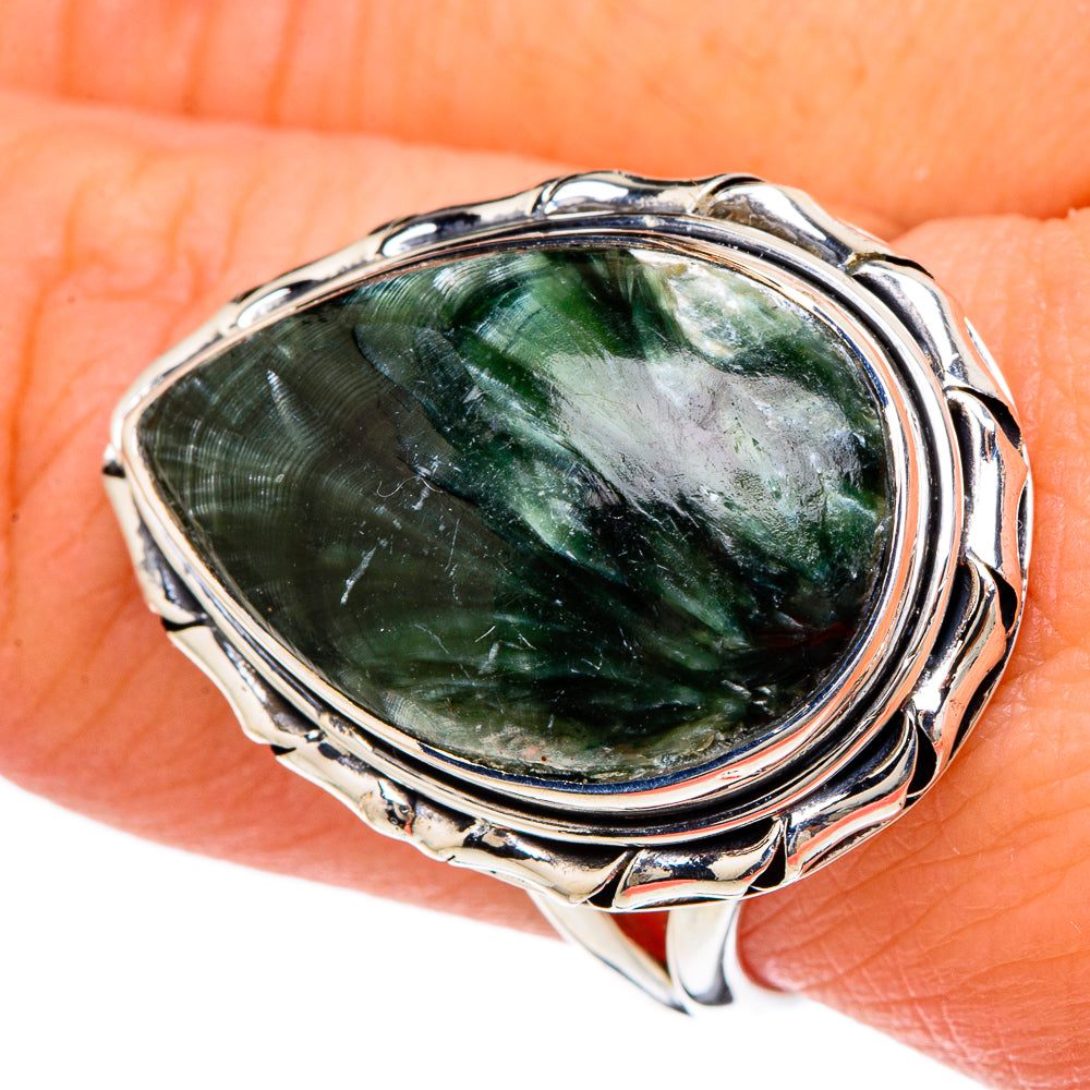 Seraphinite Rings handcrafted by Ana Silver Co - RING96278