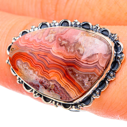 Crazy Lace Agate Rings handcrafted by Ana Silver Co - RING96290