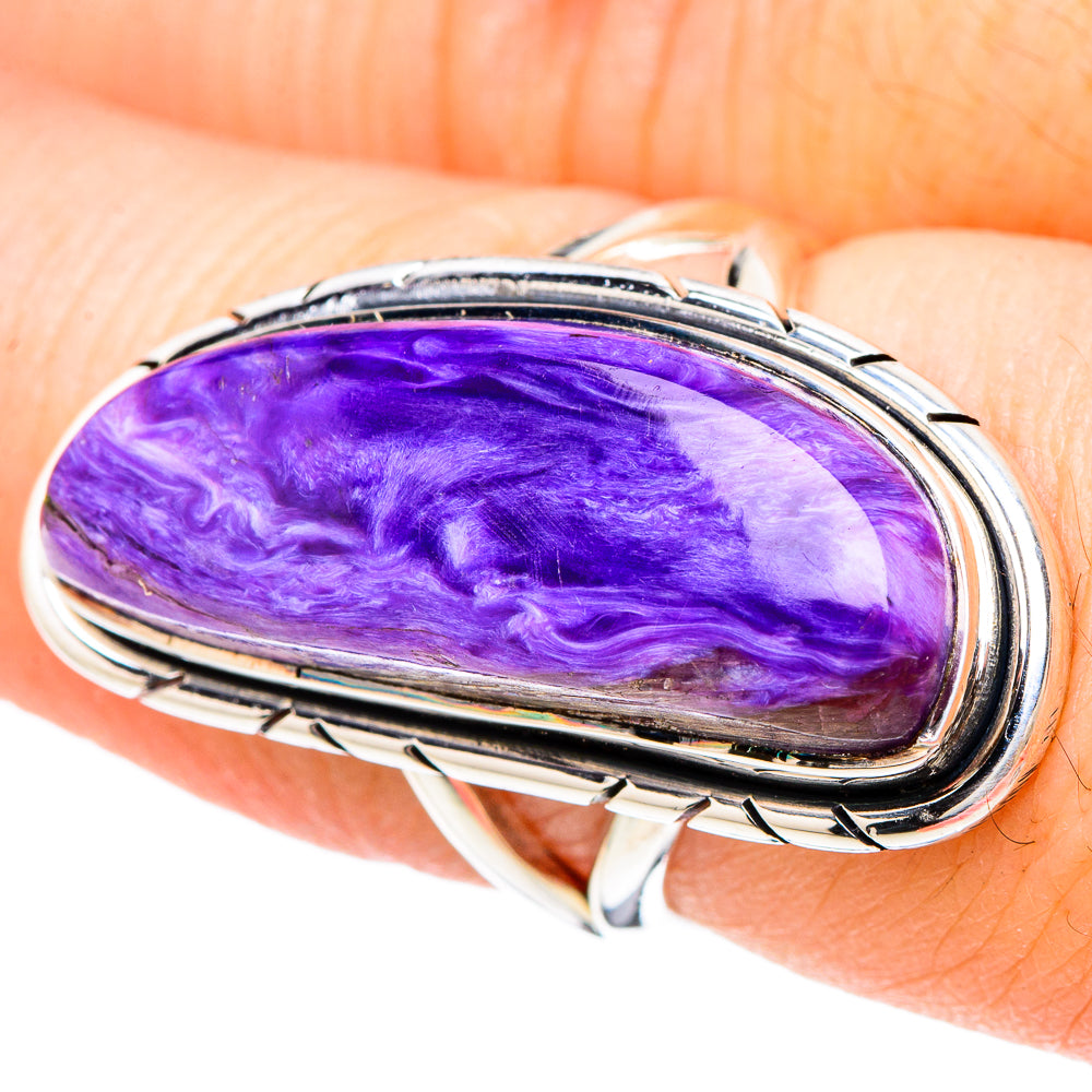 Charoite Rings handcrafted by Ana Silver Co - RING96295