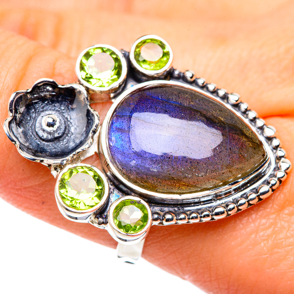 Aquamarine, Tanzanite Rings handcrafted by Ana Silver Co - RING96306