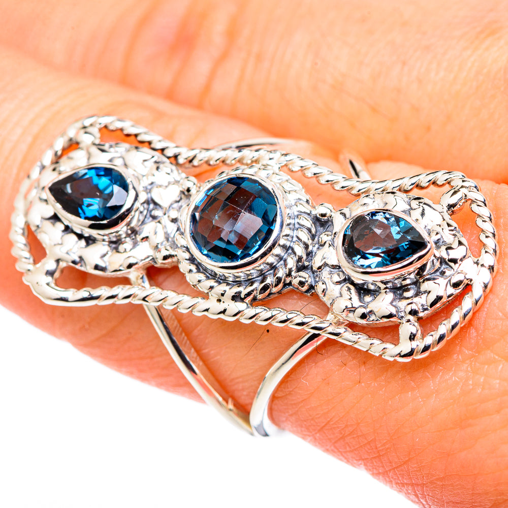 Blue Topaz Rings handcrafted by Ana Silver Co - RING96311