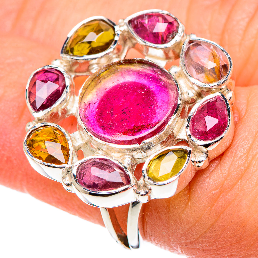 Green Tourmaline Rings handcrafted by Ana Silver Co - RING96316