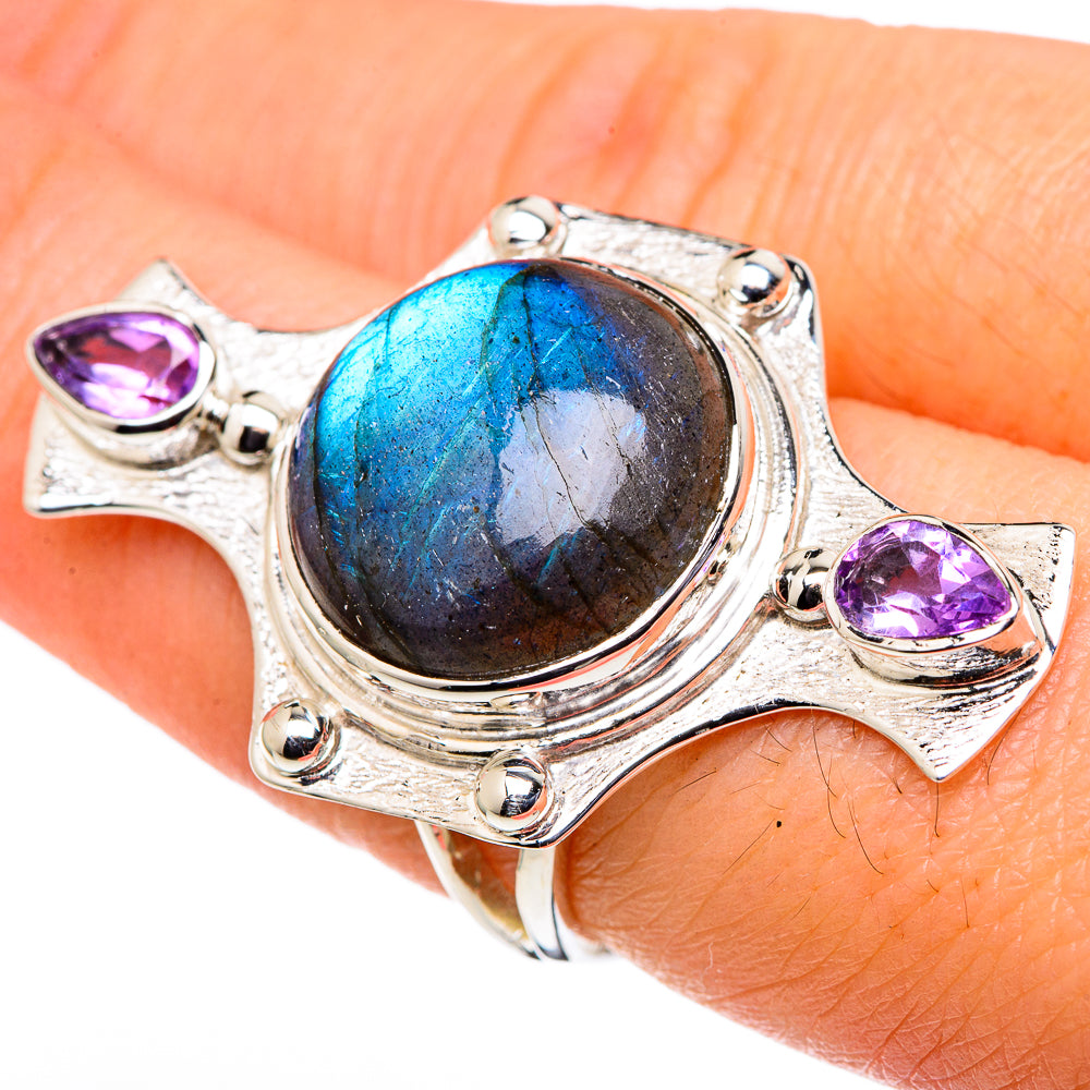 Labradorite Rings handcrafted by Ana Silver Co - RING96324