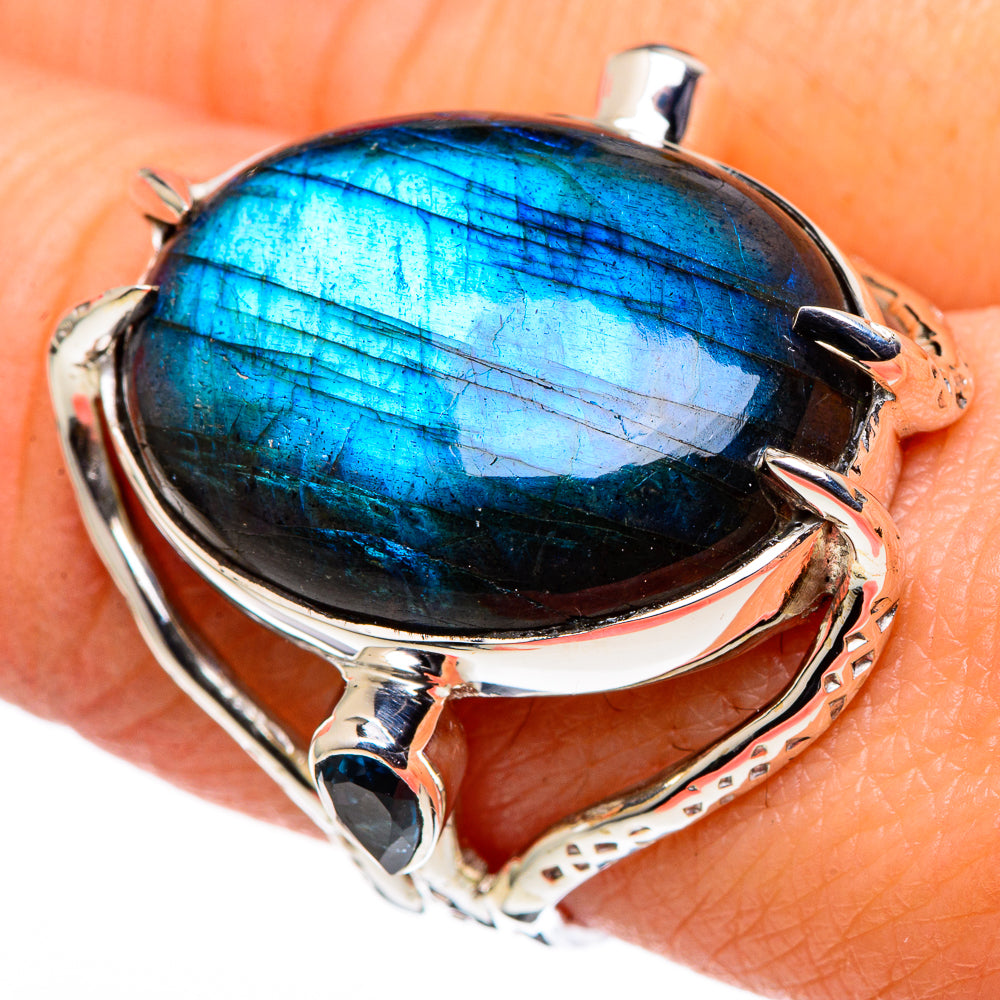 Labradorite, Amethyst Rings handcrafted by Ana Silver Co - RING96334
