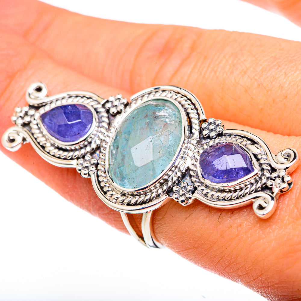 Labradorite, Amethyst Rings handcrafted by Ana Silver Co - RING96335