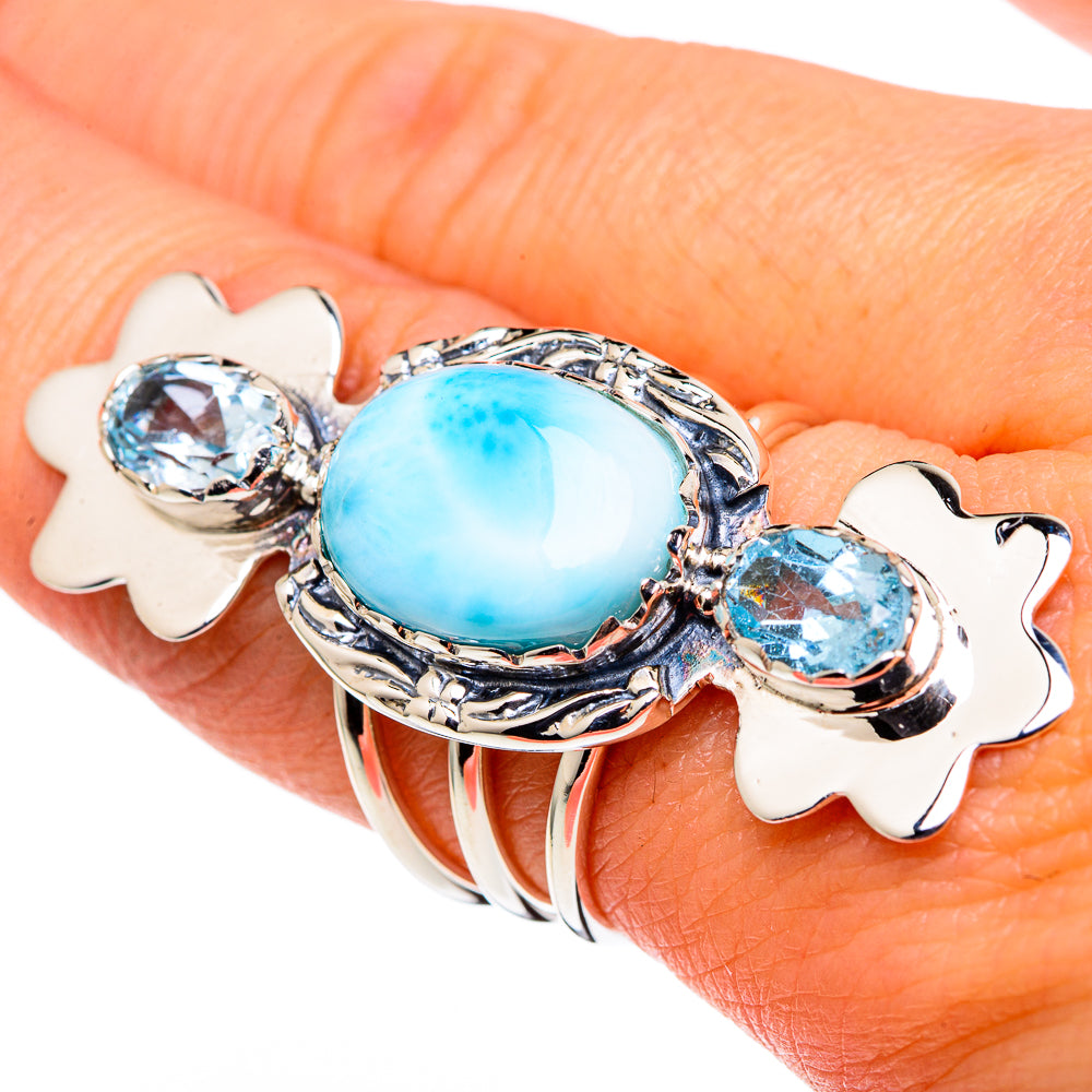 Larimar Rings handcrafted by Ana Silver Co - RING96352