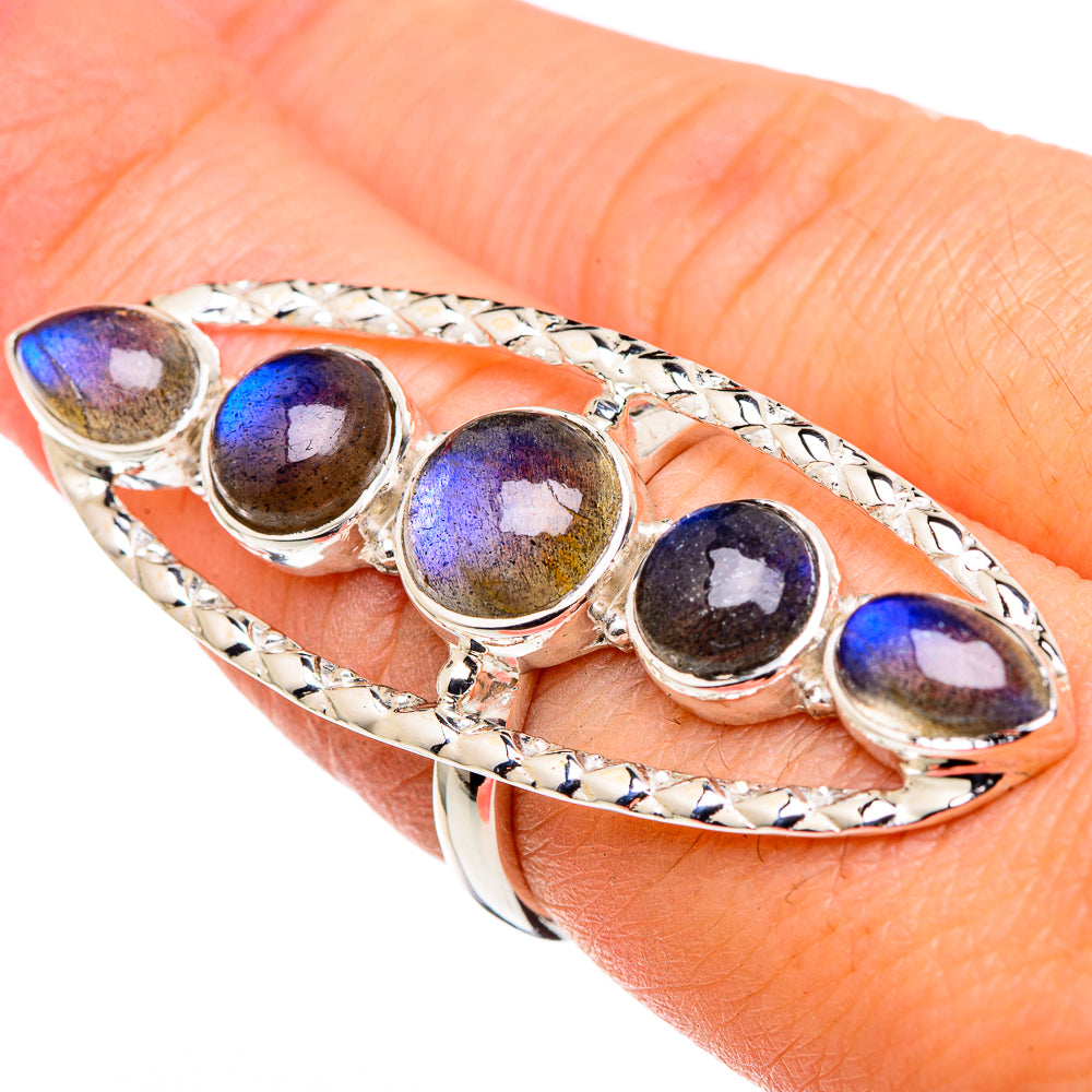 Larimar, London Blue Topaz Rings handcrafted by Ana Silver Co - RING96360