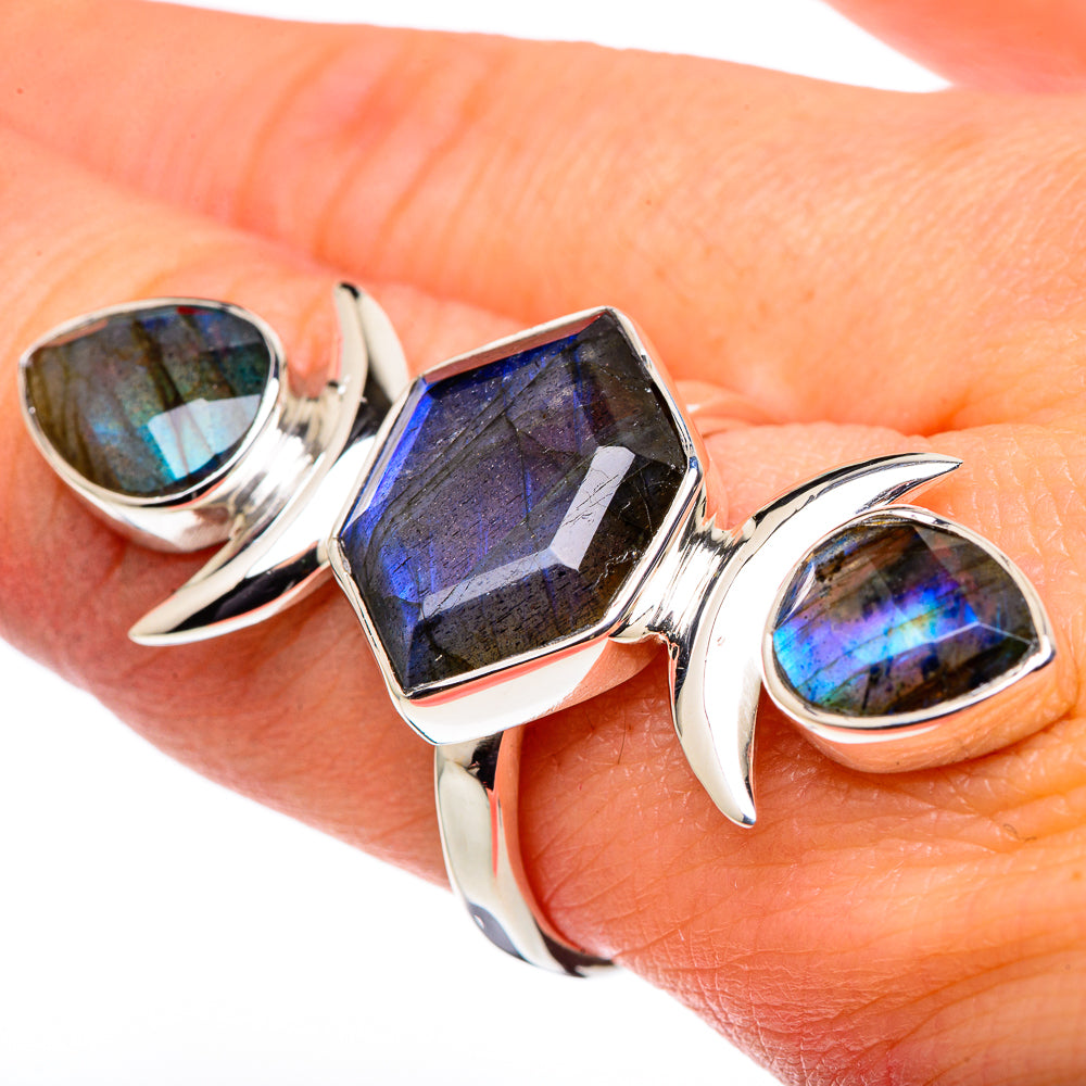 Larimar, London Blue Topaz Rings handcrafted by Ana Silver Co - RING96363