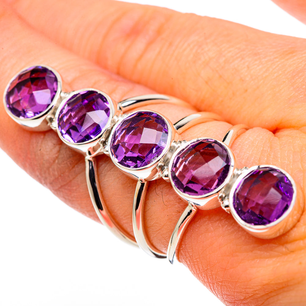 Watermelon Tourmaline, Citrine Rings handcrafted by Ana Silver Co - RING96370