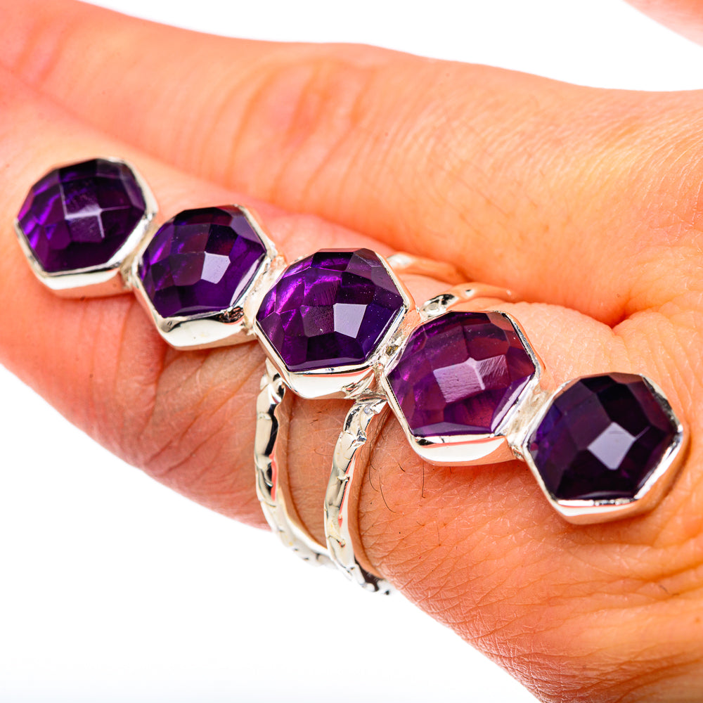 Rainbow Moonstone Rings handcrafted by Ana Silver Co - RING96372