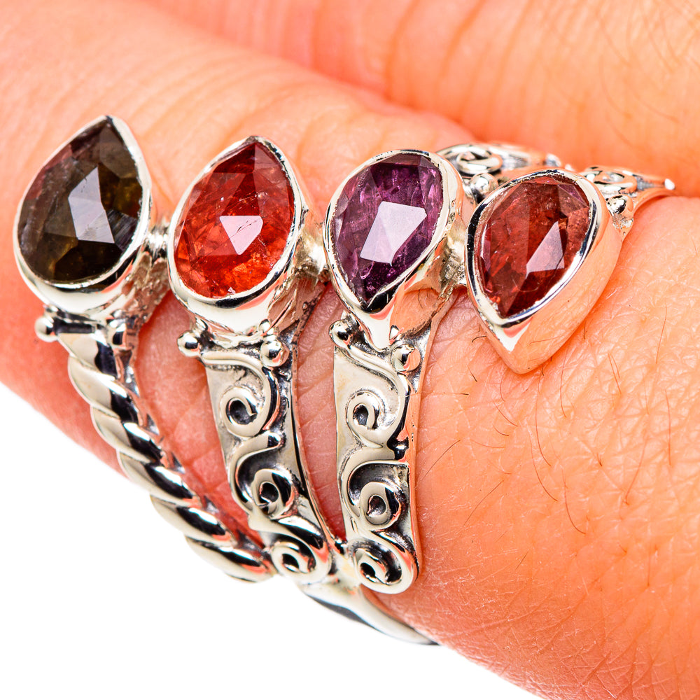 Watermelon Tourmaline Rings handcrafted by Ana Silver Co - RING96421
